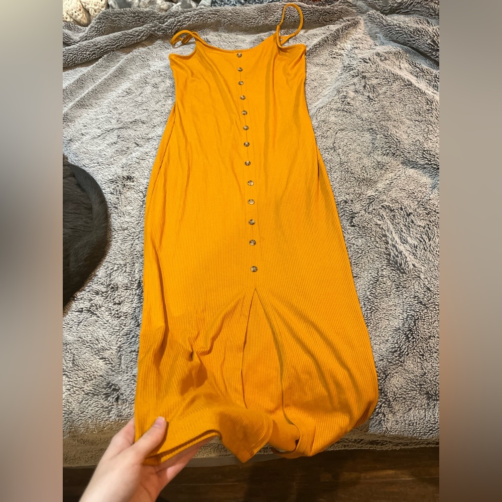 Long yellow dress